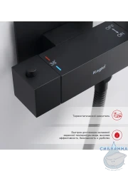 Смеситель Raglo R24.56.06 с гигиеническим душем (черный)