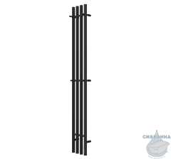 Полотенцесушитель электрический Terminus Quatro 22х160 круглая (с возможностью скрытого подключения) (черный матовый)