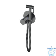 Встраиваемый смеситель с гигиеническим душем Oliveeka Y-Line OL-829909-BGM (оружейная сталь)