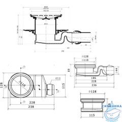Дренажный трап для душа Pestan Confluo Standard 13000081