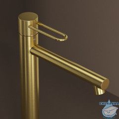 Смеситель для раковины Iddis Duna DUNMG01i01 (без донного клапана) (золото матовое)