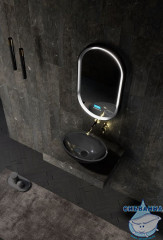 Раковина накладная карбоновая ABBER Karbon AK2042 черная