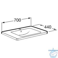 Тумба Roca Gap 70 с раковиной Roca Gap 70 белый глянец