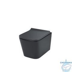 Унитаз подвесной безободковый, чёрный матовый, Bild, IDDIS, BILR2BMi25