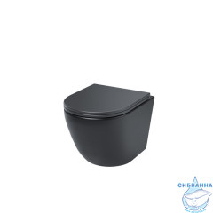 Унитаз подвесной безободковый, чёрный матовый, Blanco, IDDIS, BLAR3BMi25