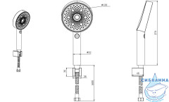 Ручной душ Aquatek 3 режима AQ2030MB (черный матовый)