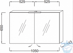 Шкаф-зеркало Jacob Delafon Rythmik 105 белый EB787RU-G1C