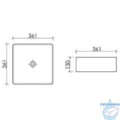  Раковина на столешницу 36 см Ceramicanova Element CN6068MB