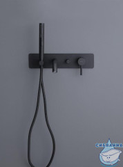 Встраиваемый смеситель для ванны Allen Brau Priority 265365 (черный матовый)