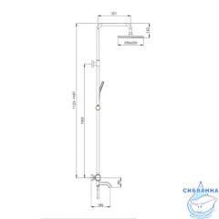 Душевая система Gappo G2491-8 250 1 режим (белый)