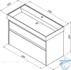 Тумба под раковину Aquanet Nova Lite 100 249957