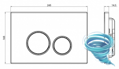 Инсталляция для унитаза Charus CC.300.80.01 с кнопкой смыва Charus Spazio FP.330.46.01 хром матовый,  с унитазом LYon 2.0 (с сиденьем Soft Close (микролифт)