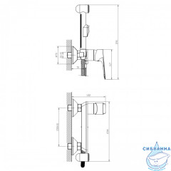 Смеситель с гигиеническим душем Rossinka RS27-52