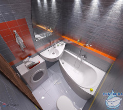 Раковина 85 см 1MarKa Элипс Piccolo Polytitan L