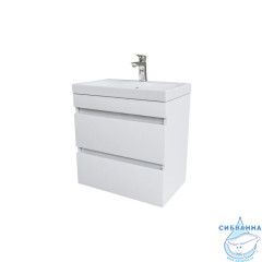 Тумба с умывальником подвесная с ящиками, белая, 60 см, Zodiac, IDDIS, ZOD6CB0i95K подходит ум. 3506000i28