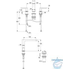  Смеситель для раковины Kludi Renon 42393N075 (брашированное золото)