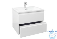 Тумба подвесная 60 см Jacob Delafon Madeleine EB2052-J51 (2 ящика ) с раковиной Jacob Delafon Vox 60 белый матовый