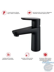 Смеситель для раковины Raglo R31.10.06 (черный матовый)