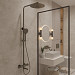Душевая система Oliveeka Y-Line 300 1 режим OL-739902-BGM (оружейная сталь)