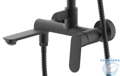 Душевая система Azario Alanti 250 1 режим AZ-K2332-1B (черный матовый)