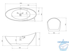 Акриловая ванна Abber 184х79 AB9233G