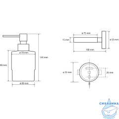 Дозатор для жидкого мыла Bemeta Sablo 160109102