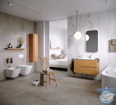 Тумба Aqwella Accent 90 c раковиной Малага 90 дуб золотой R