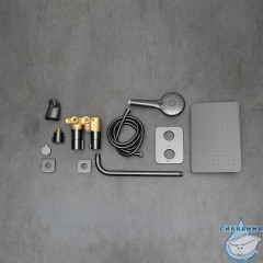 Душевая система Lemark Bronx 300 1 режим LM3749GM (графит)