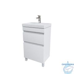 Тумба с умывальником напольная с ящиками, белая, 50 см, Zodiac, IDDIS, ZOD5CBFi95K подходит ум. 3505000i28
