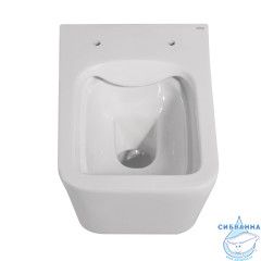 Унитаз подвесной безободковый Abber Rechteck AC1201 с сиденьем Soft Close (микролифт) (белый)