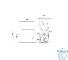 Унитаз подвесной безободковый Aquatek Европа AQ1106-00 (с сиденьем Soft Close (микролифт) 