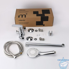 Смеситель для ванны с длинными изливом, глянцевый хром, Rora, Milardo, RORSB00M10