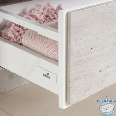 Тумба Roca Ronda 70 с раковиной Roca Gap 70 бетон/белый