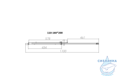 Дверь в нишу Vincea Dice 110 профиль хром, стекло прозрачное VDS-4D110CL