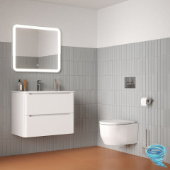 Унитаз подвесной безободковый со смывом торнадо Iddis Aiger AIGRDSEi25 с сиденьем Soft Close (микролифт)
