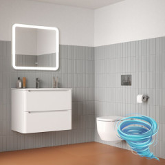 Унитаз подвесной безободковый со смывом торнадо Iddis Aiger AIGRDSEi25 с сиденьем Soft Close (микролифт)