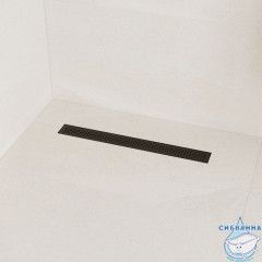 Лоток душевой, сифон 360, комбинированный затвор, перфорированная решетка, 600мм, черный, IDDIS, 975B6BL20DZ