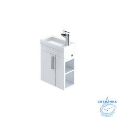 Тумба с умывальником, 40 см, подвесная, полки справа, TORR, IDDIS, TOR40WRi95K