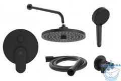 Душевая система Ideal Standard Ceraflex  260 1 режим BD828XG (черный матовый)