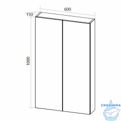 Пенал зеркальный 1Marka  Gaula 60П черный