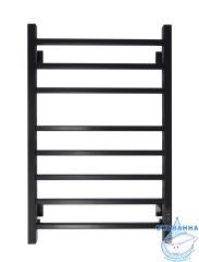 Полотенцесушитель электрический Санприз Квадро П8 50х80 (черный матовый) (подключение универсальное)