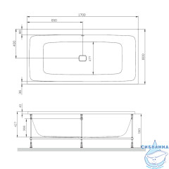 Ванна акриловая AM.PM Func 170х80 W84A-170-080W-A