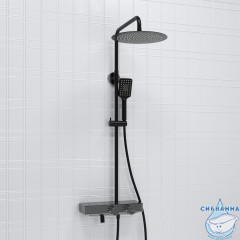 Душевая система Wasserkraft 300 1 режим A114.160.130.CB Thermo (черный матовый)