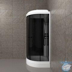 Душевая кабина Тритон Грей-Блк 90x90 А профиль белый, стекло грей Щ0000067302