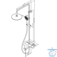 Душевая система Am.Pm X-Joy 230 1 режим F0785A500 (хром)