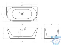 Акриловая ванна Abber 170х80 AB9216-1.7MW