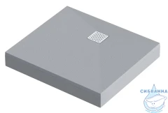 Поддон из литьевого мрамора Bas Эссентия 80x80 графит 