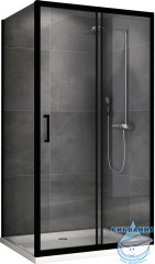 Душевое ограждение ABBER Schwarzer Diamant AG30180B-S85B 180x85 профиль черный, стекло прозрачное (без поддона)