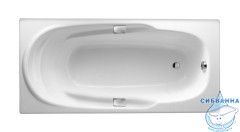 Чугунная ванна Jacob Delafon Adagio 170x80 с отверстиями для ручек и ножками E2929-00