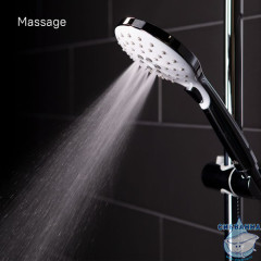 Душевой гарнитур с верхней лейкой, белый, Ray, IDDIS, RAYSW3Fi76